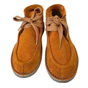 Free People Women's Ankle Boots in Rich Orange Suede